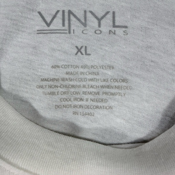 White and Pink Rose Embroidered Women's T-shirt Top - Picture 3 of 6